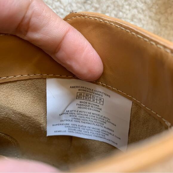 American Eagle Light Tan Faux Suede Ankle Boots - Picture 8 of 10